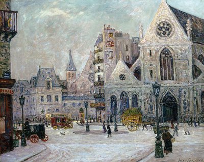 The Church of St. Nicolas-des-Champs, rue St. Martin, Paris by Maxime Emile Louis Maufra